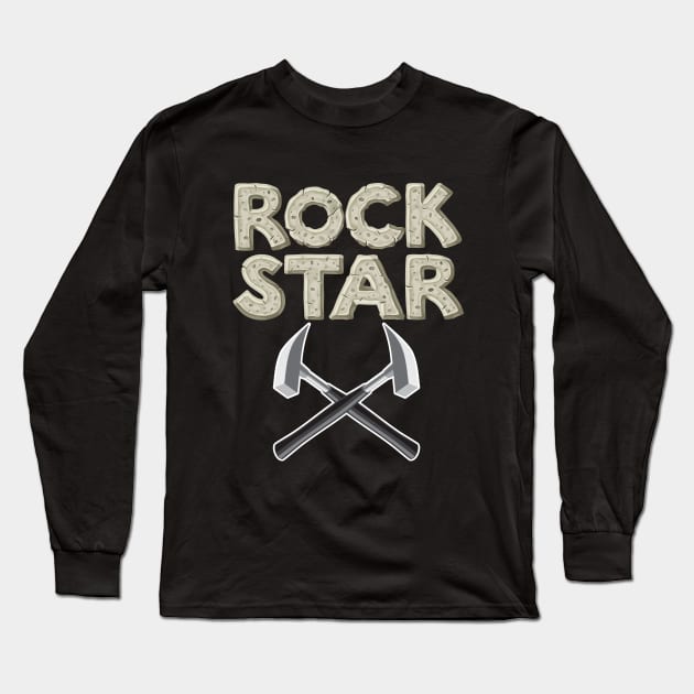 Geology - Rock Star Long Sleeve T-Shirt by Kudostees